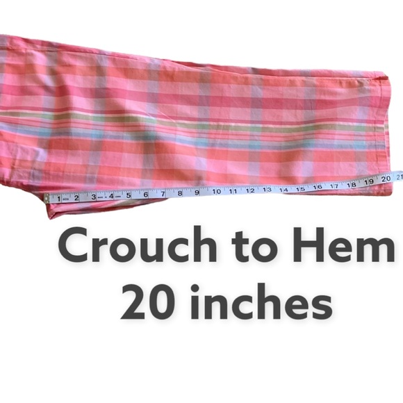 Pink Plaid Ralph Lauren Y2K Style Capri Pants Size 4 - Picture 10 of 12